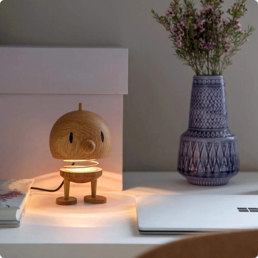 Hoptimist Lampe str. L i Oak, Bumble